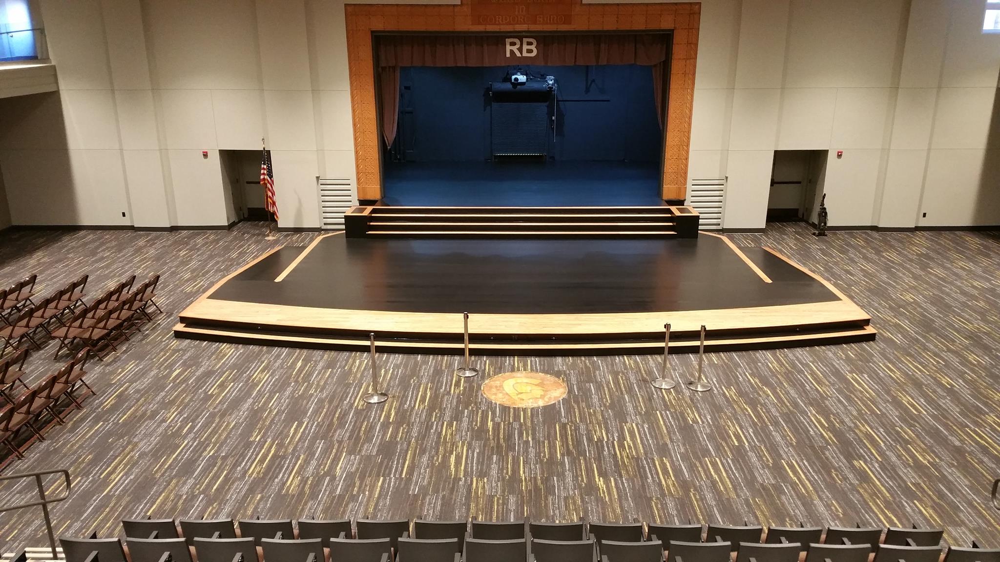 Auditorium flooring install